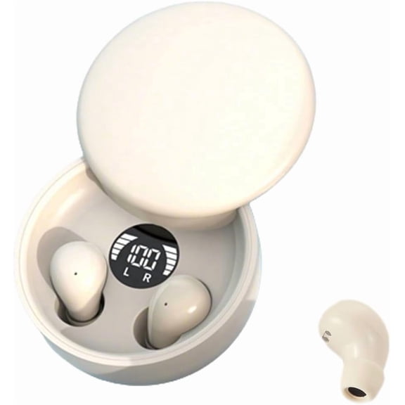 Low Profile Invisible Earbuds Mini Wireless Bluetooth with Premium Sound Quality and One-Step Auto Pairing Micro Tiny Small Discreet Earbuds for Small Ear Canals Invisible Ear Buds Mini