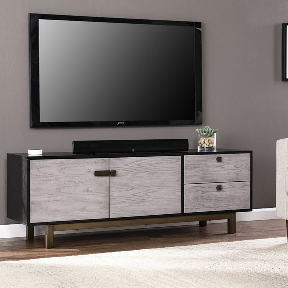 Low - Profile Media Cabinet | Ideal for 60 - 69 Inch TVs in Open Spaces | Keep Essentials Neat and Stylish