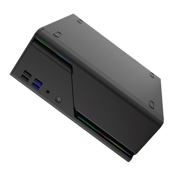 Low Profile Miniature PC Metal Chassis Steel Construction Travel Friendly For Small Desks Media Centers Or Shelving