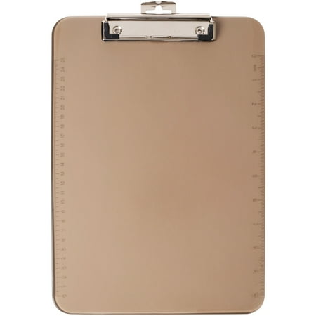 Low Profile Plastic Clipboard-Smoke, Pk 3, Charles Leonard Inc.