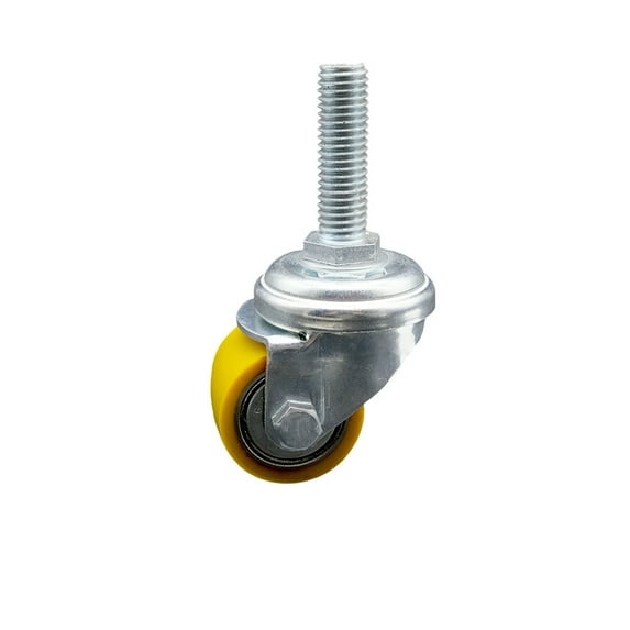 Low Profile Polyurethane 35mm Wheel 12mm Threaded Stem Caster Service Caster