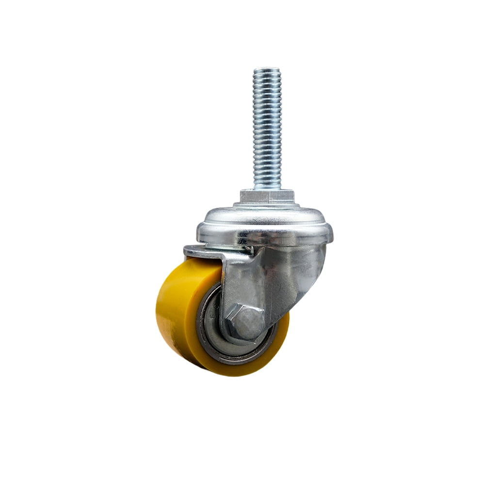 Threaded Wheels Low Profile Polyurethane 35mm Wheel 5/16 Inch Threaded Stem Caster SCC ...