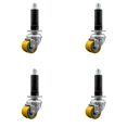 thumbnail image 1 of Low Profile Polyurethane 35mm Wheel 7/8 Inch Expanding Stem Caster Set of 4, 1 of 2