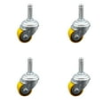thumbnail image 1 of Low Profile Polyurethane 35mm Wheel 7/8 Inch Grip Ring Stem Caster Set of 4 SCC, 1 of 2