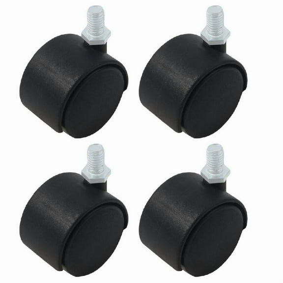 Low Profile Rubber Caster Set For Smooth Movement Floor Protection In Any Space