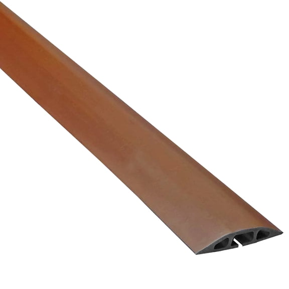 Low Profile Rubber Duct Floor Wire Cable Cord Cover Protector - Color : Brown - 5 Feet