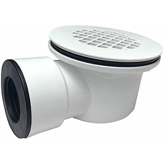 Low Profile Shower Drain Assembly with Perforated Strainer, 1.5" Side Outlet (Also Can Be Used as 2" Shower Drain by Removing Black Rubber Bushing)$$Tools & Hardware Other