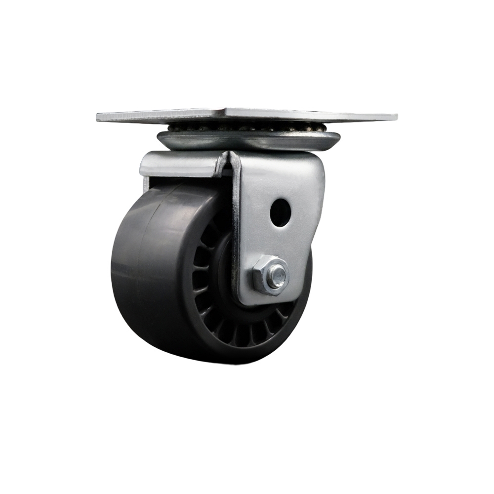 Low Profile Solid Polyurethane 3 Inch Wheel Top Plate Swivel Caster SCC