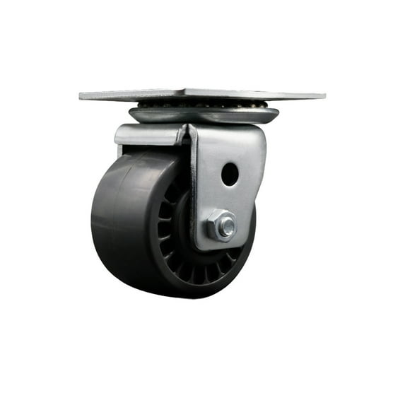 Low Profile Solid Polyurethane 3 Inch Wheel Top Plate Swivel Caster SCC