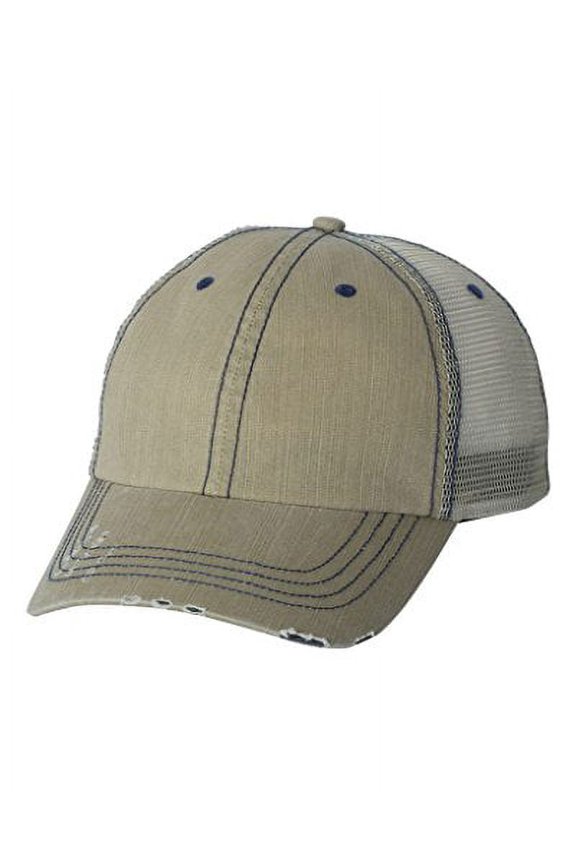 Low Profile Special Cotton Mesh Cap-Khaki