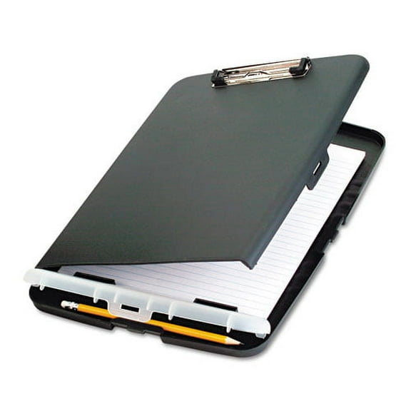 Low Profile Storage Clipboard, 0.5" Clip Capacity, Holds 8.5 x 11 Sheets, Charcoal | Bundle of 2 Each
