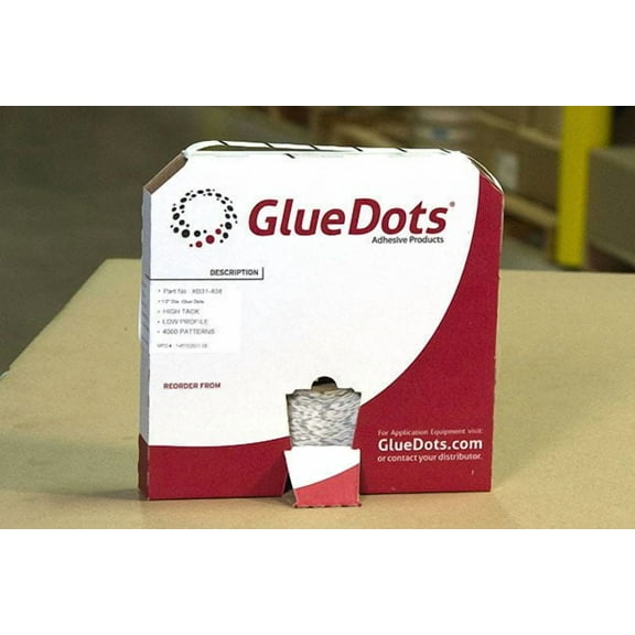 Low Profile Super High Tack 1/2" Glue Dots 3 Rolls 4000/roll in Dispenser Box XD41-404