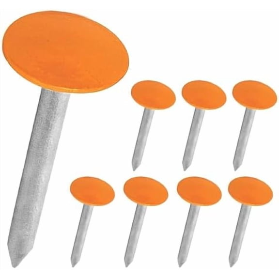Low Profile Survey Markers Stakes for Property Line Markers Stakes Land Markers, Striking Orange of Utility Line Markers for Most of Conditions 8 Pcs$$Garden & Patio