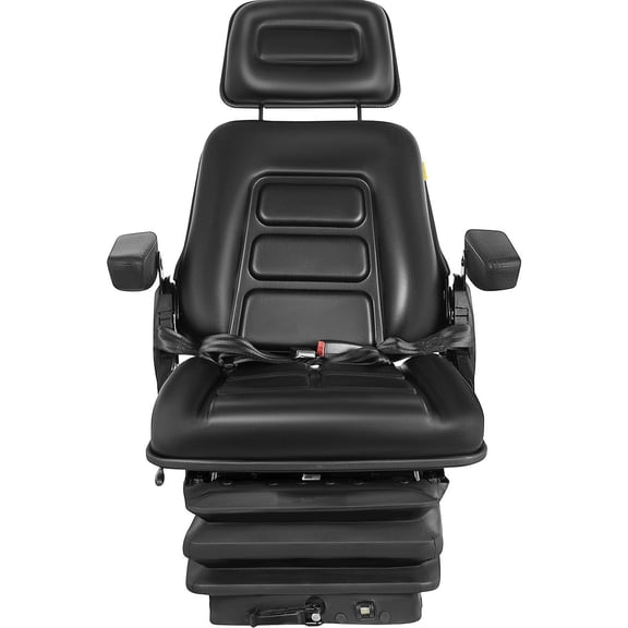 Low Profile Suspension Seat with Armrest for Dozer Backhoe Tractor Skidsteer