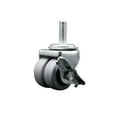 thumbnail image 1 of Low Profile Thermo 2 Inch Dual Wheel 1/2 Inch Threaded Stem Caster with Brake, 1 of 2