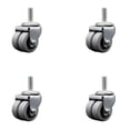 thumbnail image 1 of Low Profile Thermoplastic 2 Inch Dual Wheel 1/2 Inch Threaded Stem Caster Set, 1 of 2