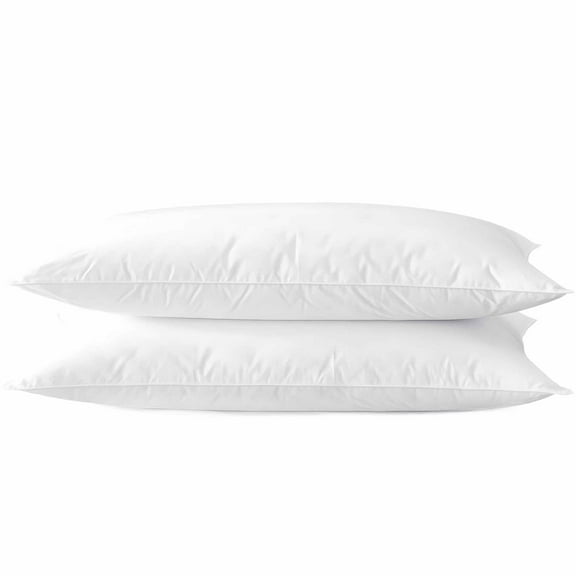 Ultra Thin Flat Pillows Standard Size 2 pack, Soft Hypoallergenic for Adults, Machine Washable for Bedroom Dorm Hotel, White