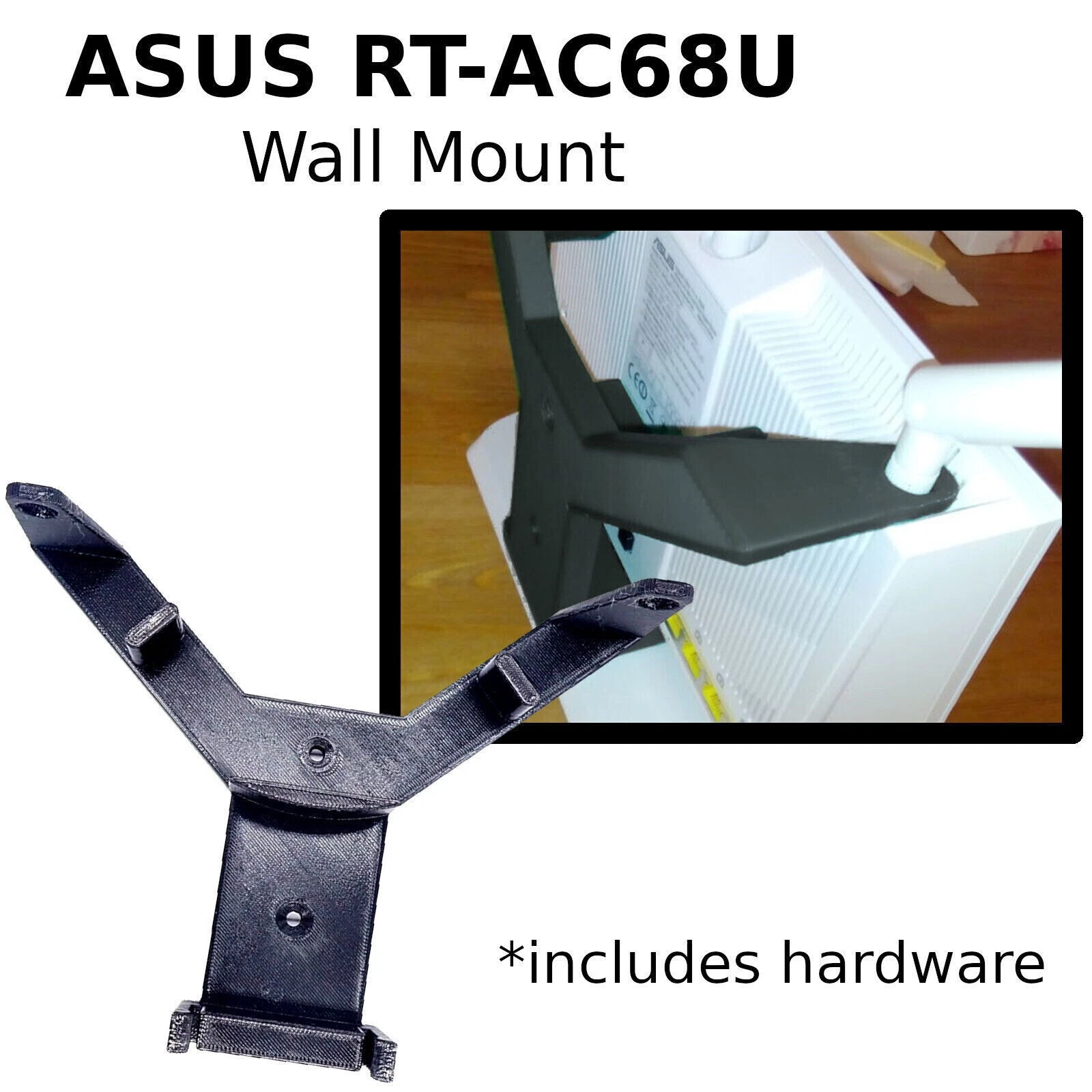 Asus Router Mount Low Profile Wall Mount For Asus Rt-Ac68U Wifi Router - Secure & Durable ...