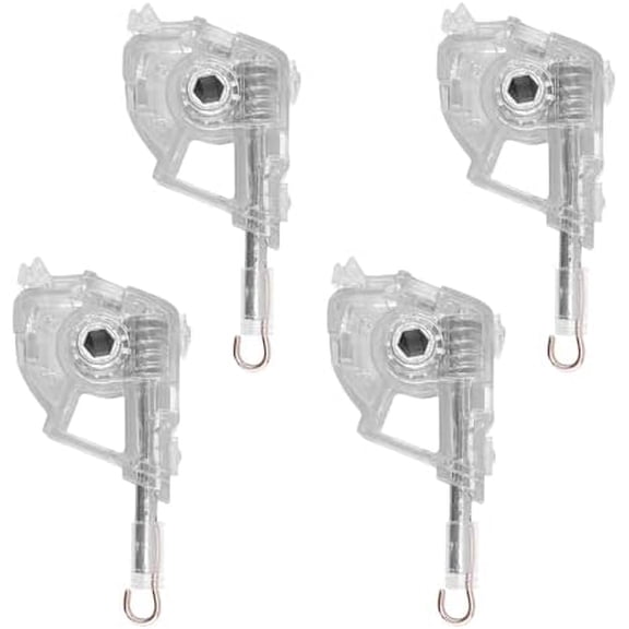 Low Profile Wand Tilter, Set of 4 - Durable Metal Construction, Heavy Duty Hexagon Gear/Hook Connection - Clear Blind Tilt Mechanism for 2" Horizontal Blinds$$Home Decor, Kitchen, & Other