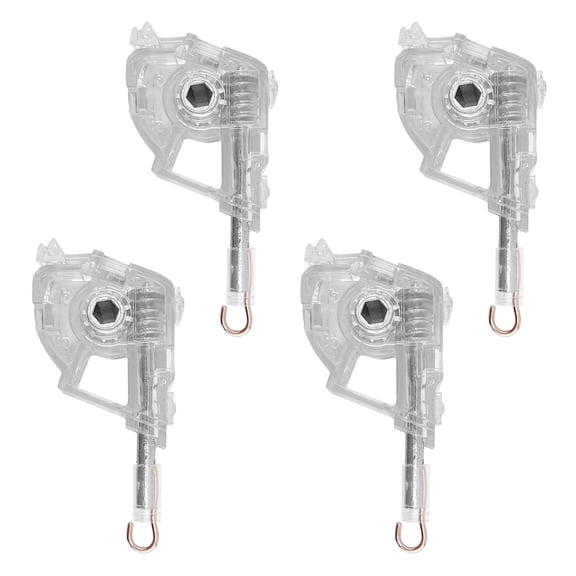 Low Profile Wand Tilter Set of 4 Durable Metal Heavy Duty Hexagon Tilt Mechanism for 2" Horizontal Blinds