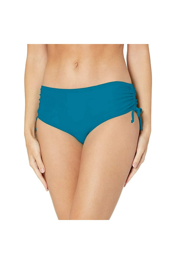 Low Rise Bikini Bottoms For Women Solid Color Swimsuit Briefs Swimming Bottom Light blue XL
