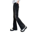 thumbnail image 1 of Low Rise Jeans Baggy Jeans for Girls Cute Kids Bow Embroidery Wide Leg Denim Pants High Waist Trousers Y2k Tween Clothes, 1 of 9