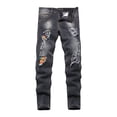 thumbnail image 1 of Low Rise Jeans Y2K Boys Bagqy Jeans for Kids Teen Casual Straight Wide Leg Cargo Jeans Loose Elastic Waist Denim Pants with Pockets Streetwear, 1 of 7
