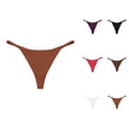thumbnail image 1 of Low Rise Seamless Ice Silk T Back Panty With Crotch For Women Comfortable And Elegant Design, 1 of 9