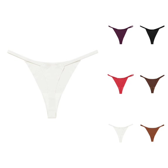 Low Rise Seamless Ice Silk T Back Panty With Crotch For Women Comfortable And Elegant Design