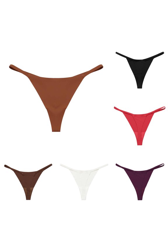 Low Rise Seamless Ice Silk T Back Panty with Crotch for Women Comfortable And Elegant Design Remote Control Vibe for Woman Panties