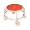 thumbnail image 1 of Low Roller Seat Stool Pedicure Stool Round Housework Stool Comfortable Swivel Chair Shoe Changing Stool Seat for Fitness Home Orange, 1 of 8