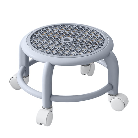 Low Roller Seat Stools On Wheels Chair Rolling Scoot Stool Comfortable Heavy Duty Sturdy 360 Degree Rotating Low To Ground - Grey