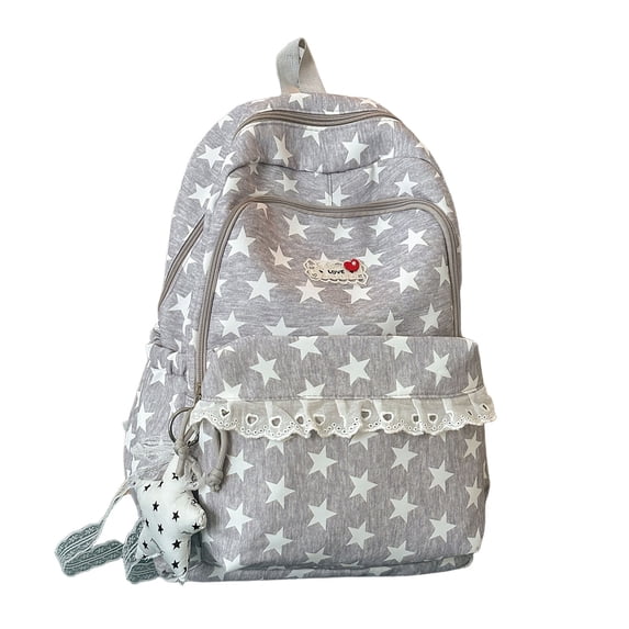 Low Saturation Polka Star Large Capacity Backpack for Travel School Casual Daypack