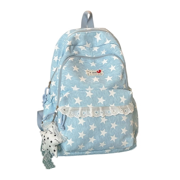 Low Saturation Polka Star Large Capacity Backpack for Travel School Casual Daypack