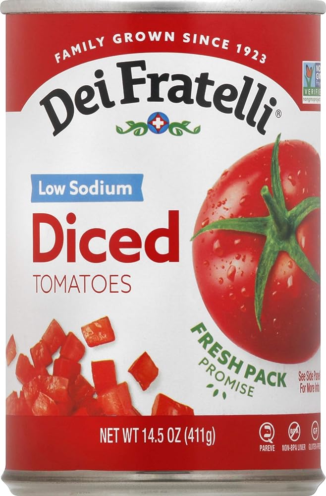 Low Sodium Diced Tomatoes (14.5 oz. Cans, 6 pack) VineRipened NonGMO