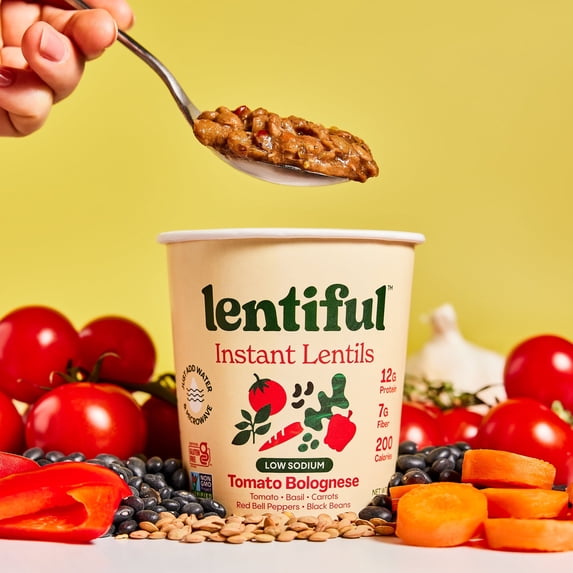 Low Sodium Tomato Bolognese Instant Lentils 8-Pack