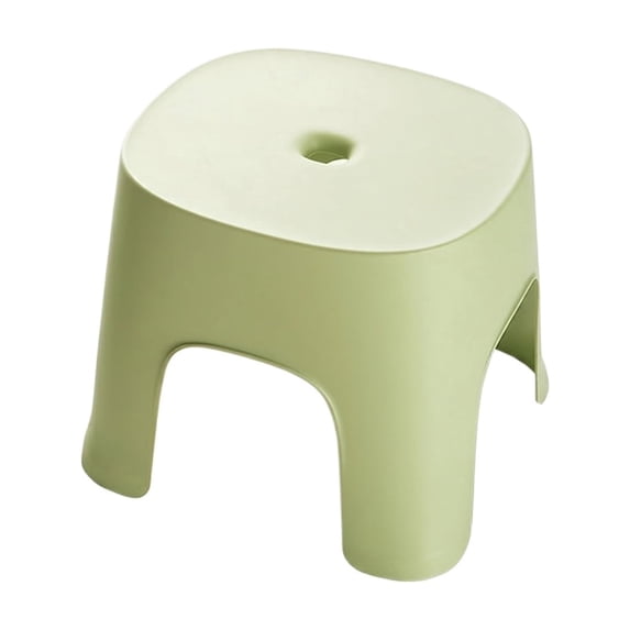 Low Stool Home, Simple Shoe Changing Bench, Portable Sitting Stool Living Room, Non Slip Small Square Stool 6 Inch Green