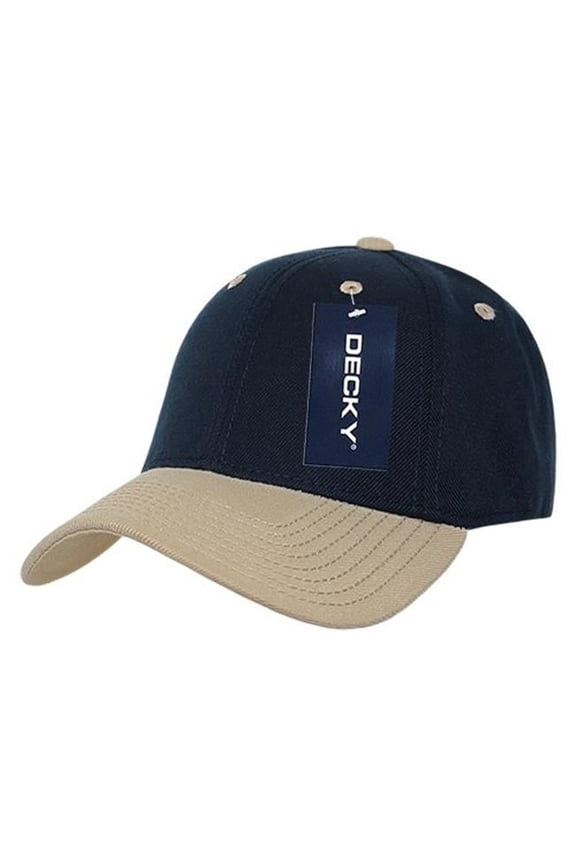 Low Structured Baseball Cap - Navy & Visor Gold