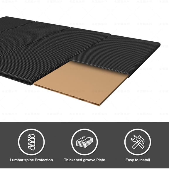 Low  Support,Large Double Bed 10mm Bunkie Board, Folding Spring Box, Light and Thin,36”x71”Breathabl Breathable, Noise Minimizing, Moisture Resistant BunkieboardsTwin