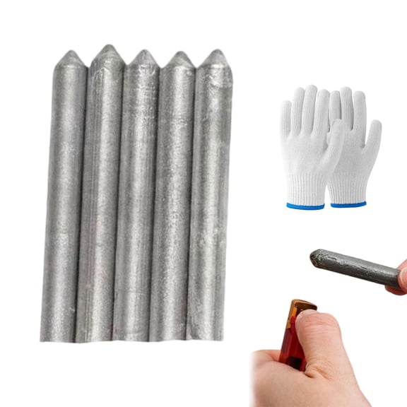 Unbranded Universal Brazing Welding Rods Low Temp for Aluminum, Stainless Steel, Iron and Copper, 5 Count
