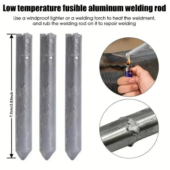 Low Temperature Aluminum Welding Rods, Flux-Cored Brazing Rods for Metal Repair, Water Tanks, Pipes, Aluminum, Copper, Iron and Stainless Steel Surfaces