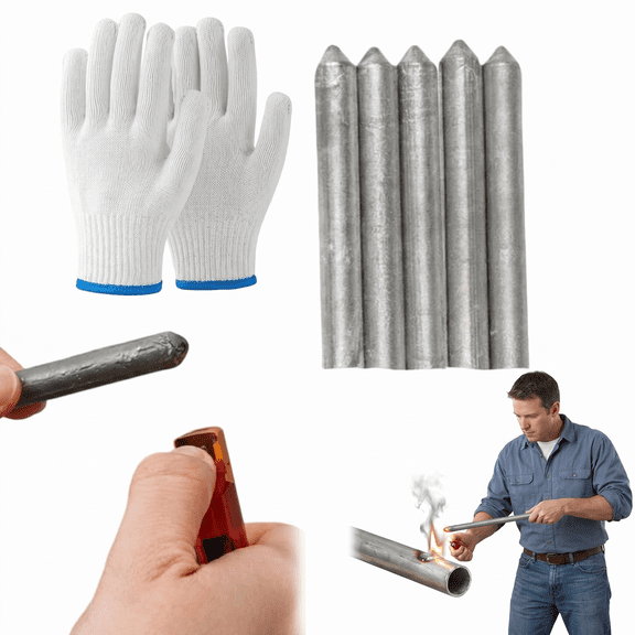 Low Temperature Aluminum Welding Rods, Universal Lighter Melt Welding Sticks, Powder Cored Brazing Rods for All Metal Repair, Automotive, Plumbing, DIY Welding Projects(5pcs
)