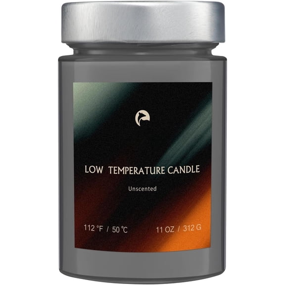 Low Temperature Candles for Wax Play, Low Heat, Safe, Unscented Dripping Candles for Valentine's, Wedding, Decor, 122 ?F(50 ?C), 11 oz, Peelable Wax (Black)