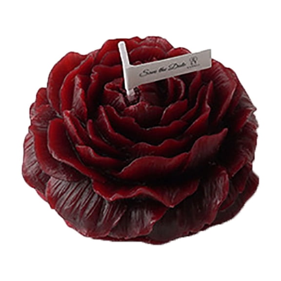 Low-Temperature Flower Scented Candle, Burgundy Peony Candle Gift Set for Women, Friends, Colleagues, Soy Wax Aromatherapy Candle for Home, Relaxation, 3-Inch Pastel Aesthetic Decor