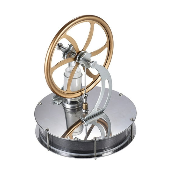 Low Temperature Stirling Engine Assembled Electricity Generator Heat Experiment Generator Model with Flywheel Designs