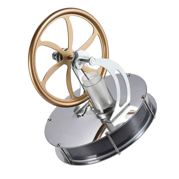 Low Temperature Stirling Engine Model DIY Kit Converts Heat Energy to Kinetic Energy for Educational Demonstrations