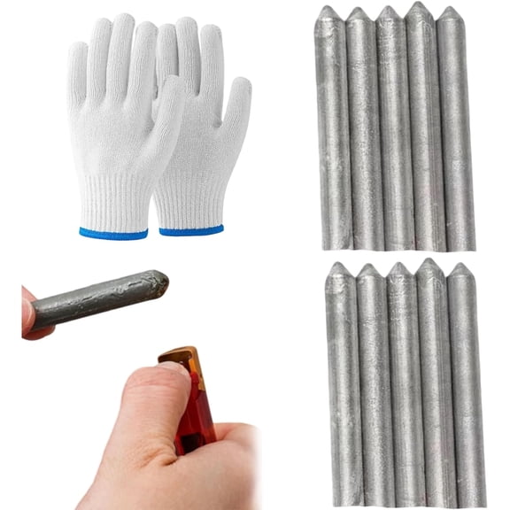 Low Temperature Universal Welding Rod, 10 Pcs Low Temp Welding Rods for Stainless Steel Aluminum Iron, Just Need a Lighter to Melt Easily