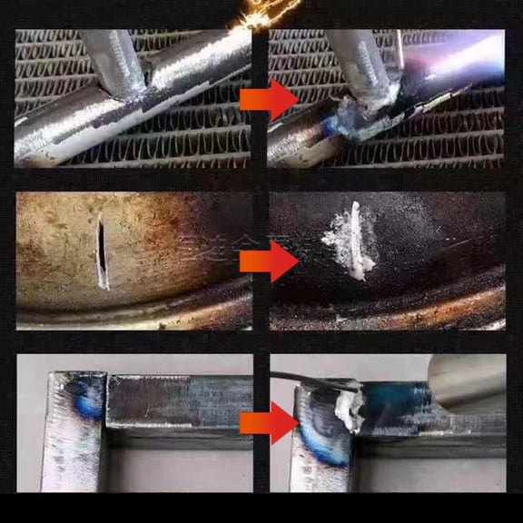 Low Temperature Universal Welding Rod, Easy Melt Aluminum & Metal Electrode, Soldering Rod for Electronics, Copper, Stainless Steel, PVC, DIY Welding & Repair 3pc