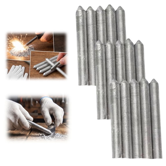Low Temperature Universal Welding Rod, Easy Melt Aluminum Welding Rods for Stainless Steel, Iron & Other Metals, Just Need a Lighter(15PCS)
