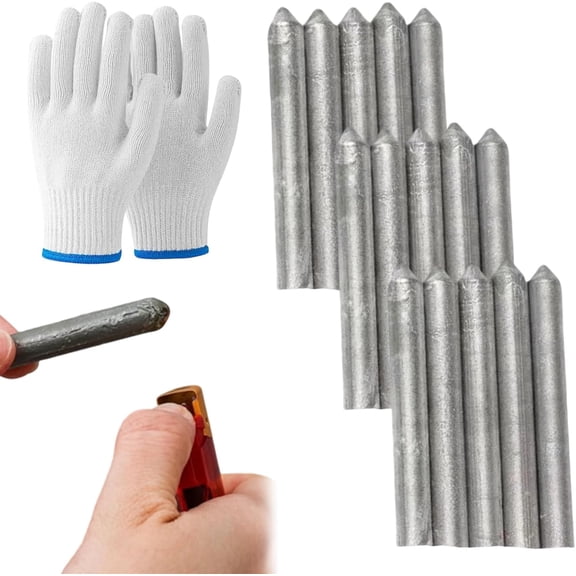 Low Temperature Universal Welding Rod, Low Temp Welding Rods, Aluminum Welding Rods for Stainless Steel, Iron, Aluminium, And Other Metals, Just Need a Lighter Easily Melt (15pcs)